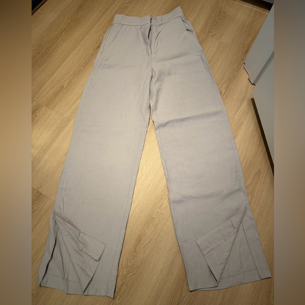 H&M Light Blue Linen Trousers